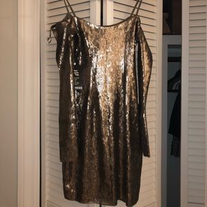 Express Cocktail Off the Shoulder Dress